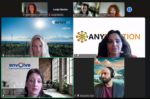 Screenshot of a virtual meeting with international project partners.